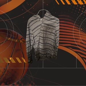 Buffalo David Bitton Black and White Striped Long Sleeve Shirt